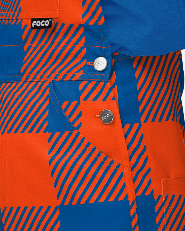 Florida Gators Womens Plaid Bib Overalls FOCO - FOCO.com