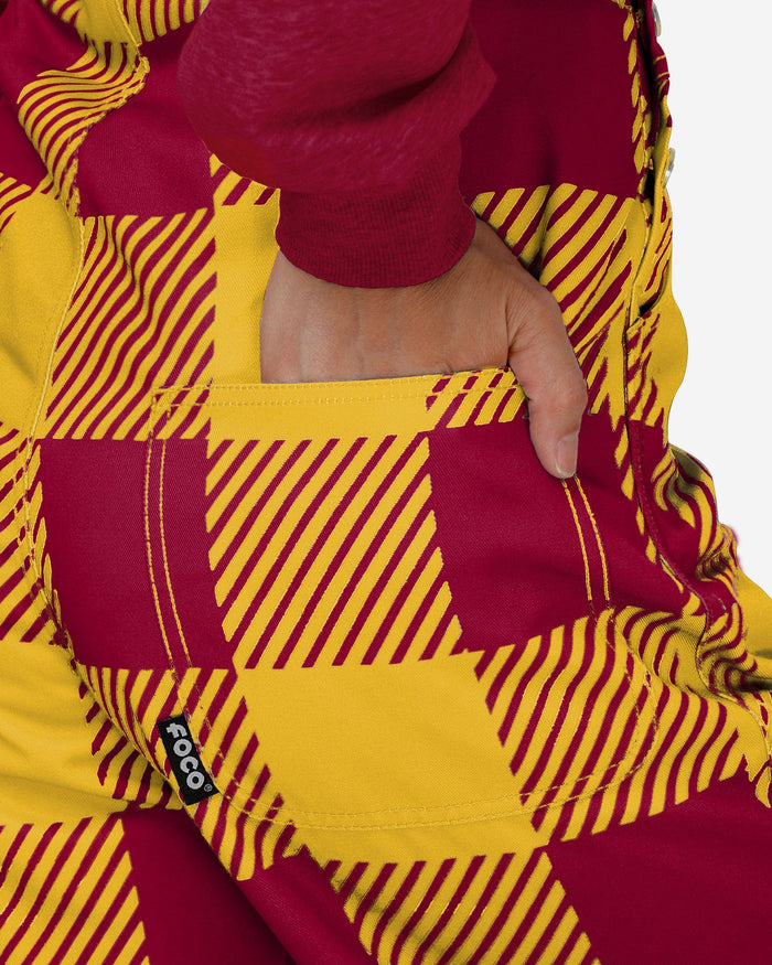 Iowa State Cyclones Womens Plaid Bib Overalls FOCO - FOCO.com