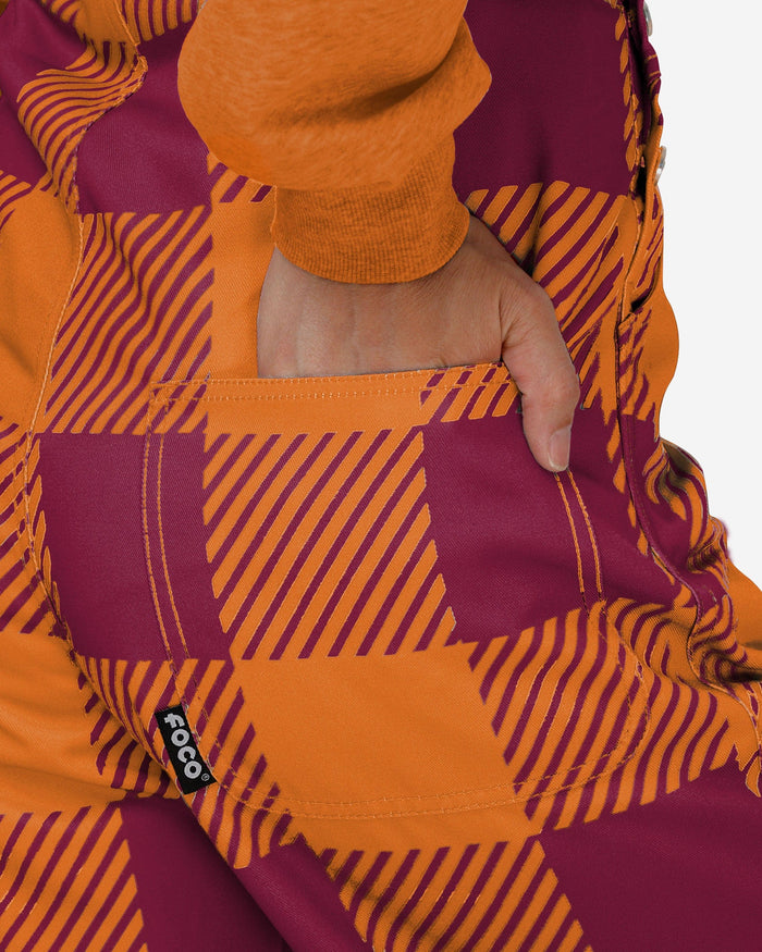 Virginia Tech Hokies Womens Plaid Bib Overalls FOCO - FOCO.com