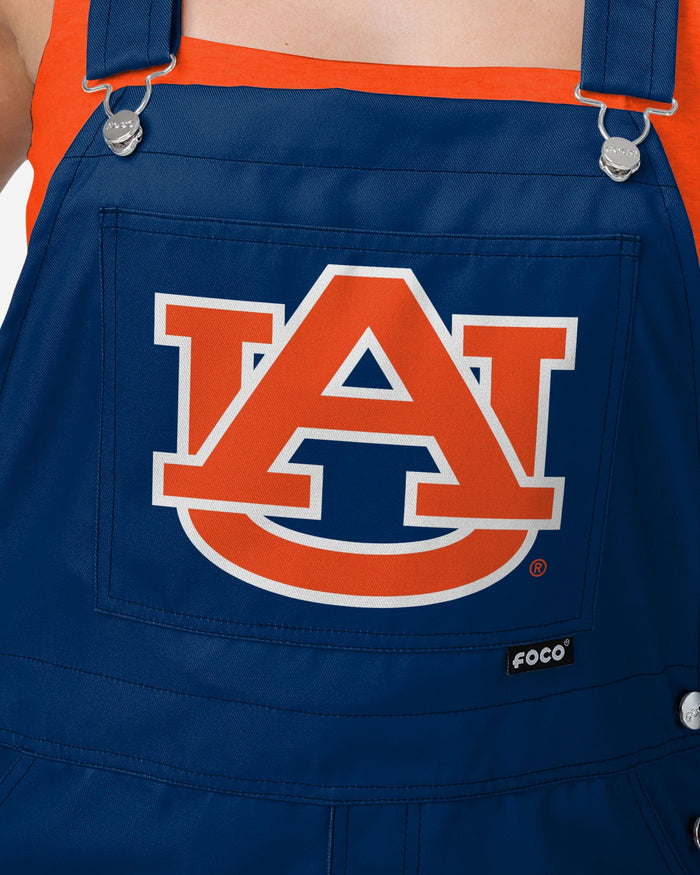 Auburn Tigers Womens Big Logo Bib Overalls FOCO - FOCO.com