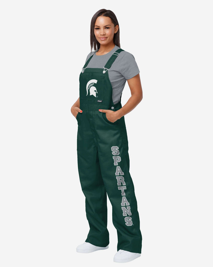 Michigan State Spartans Womens Big Logo Bib Overalls FOCO XS - FOCO.com