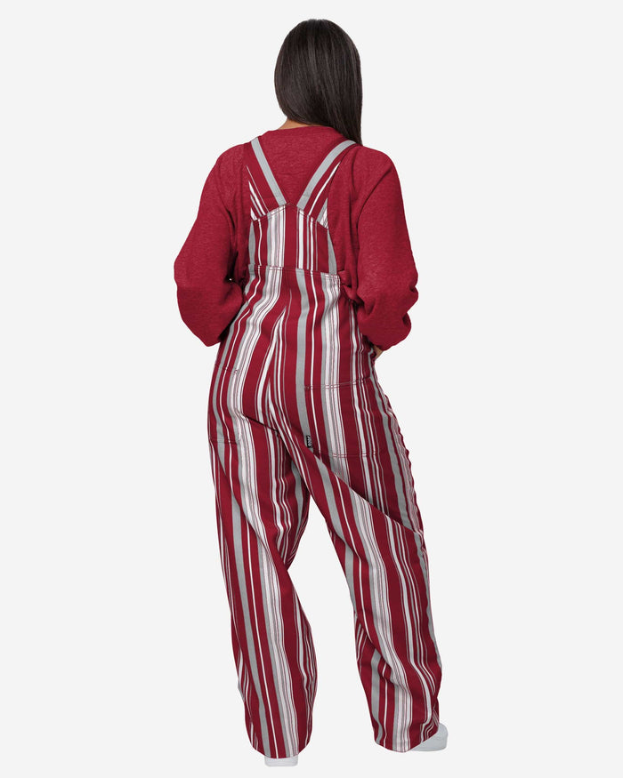 Alabama Crimson Tide Womens Hyper Stripe Bib Overalls FOCO - FOCO.com