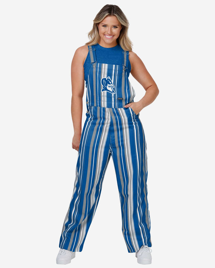 Duke Blue Devils Womens Hyper Stripe Bib Overalls FOCO XS - FOCO.com