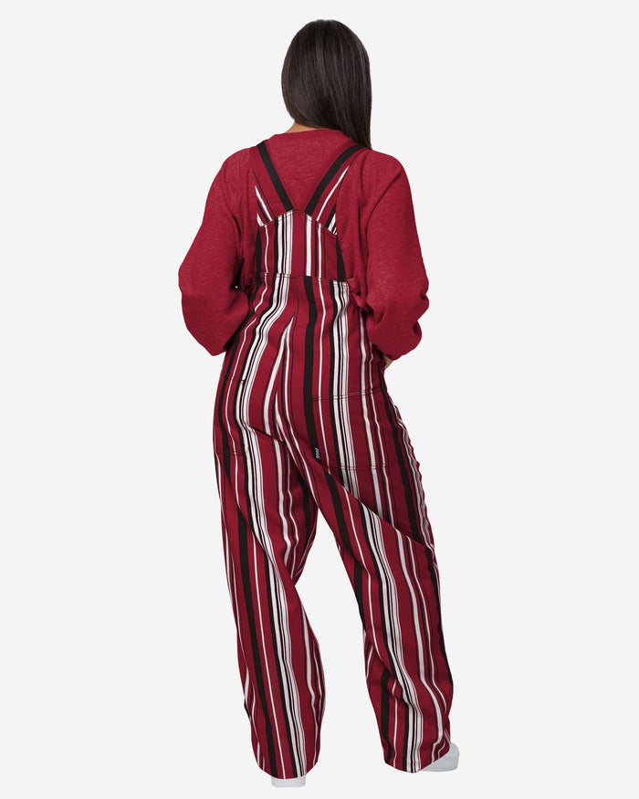 Oklahoma Sooners Womens Hyper Stripe Bib Overalls FOCO - FOCO.com