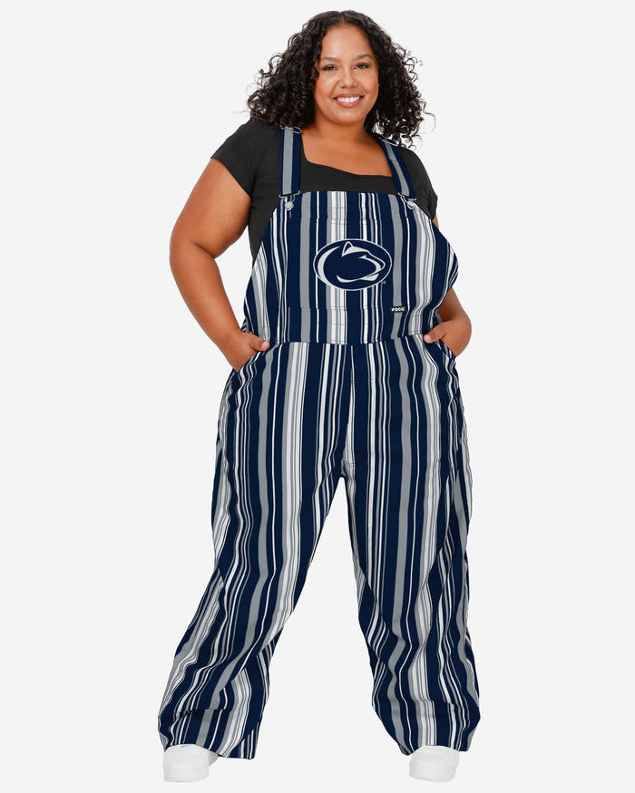 Penn State Nittany Lions Womens Hyper Stripe Bib Overalls FOCO XS - FOCO.com