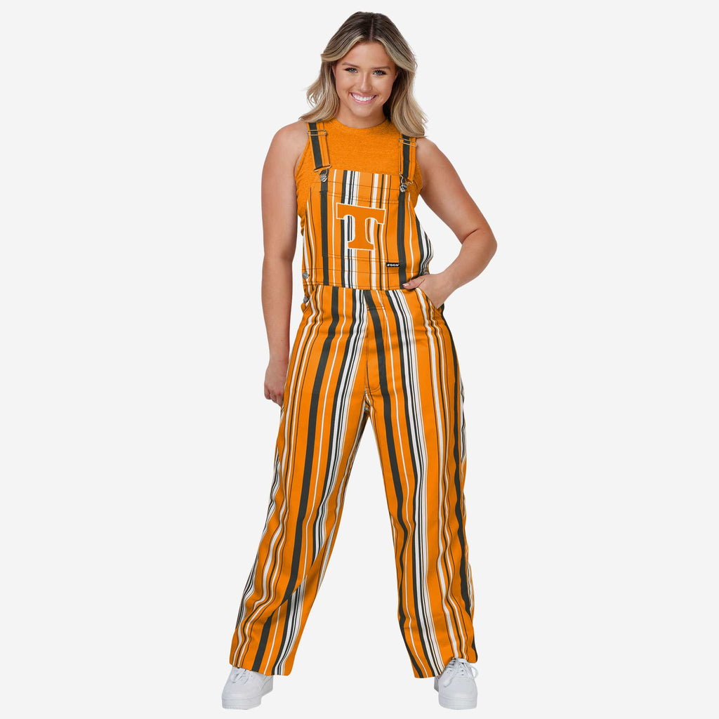 Tennessee Volunteers Womens Hyper Stripe Bib Overalls FOCO XS - FOCO.com