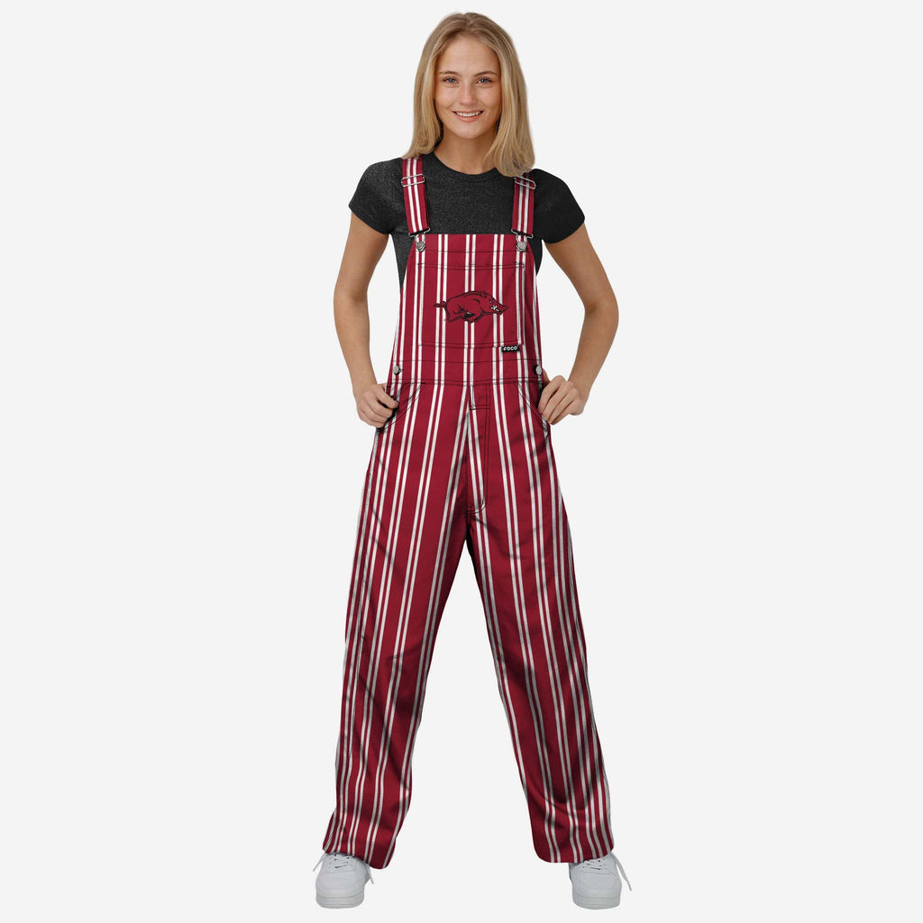Arkansas Razorbacks Womens Sideline Spirit Bib Overalls FOCO XS - FOCO.com