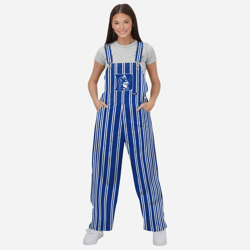 Duke Blue Devils Womens Sideline Spirit Bib Overalls FOCO XS - FOCO.com