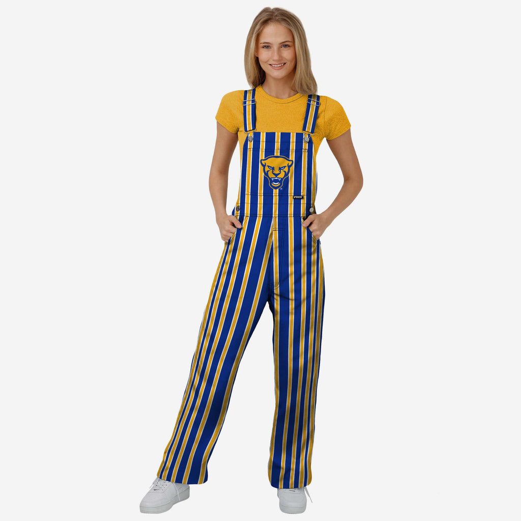 Pittsburgh Panthers Womens Sideline Spirit Bib Overalls FOCO XS - FOCO.com