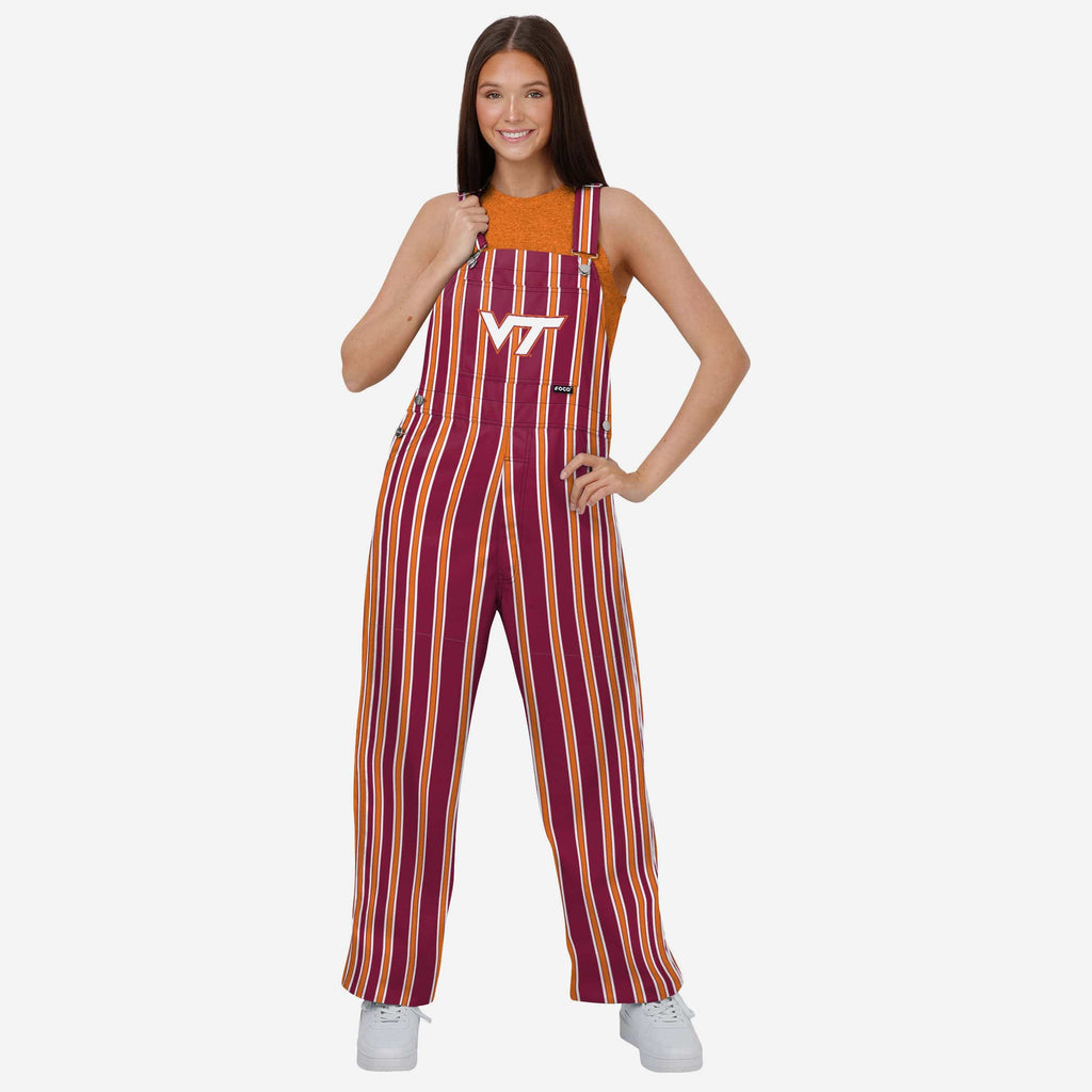 Virginia Tech Hokies Womens Sideline Spirit Bib Overalls FOCO XS - FOCO.com
