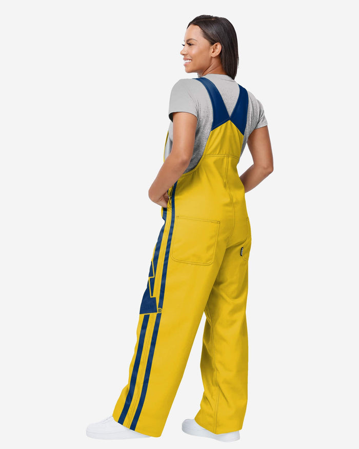 Michigan Wolverines Womens Team Stripe Bib Overalls FOCO - FOCO.com