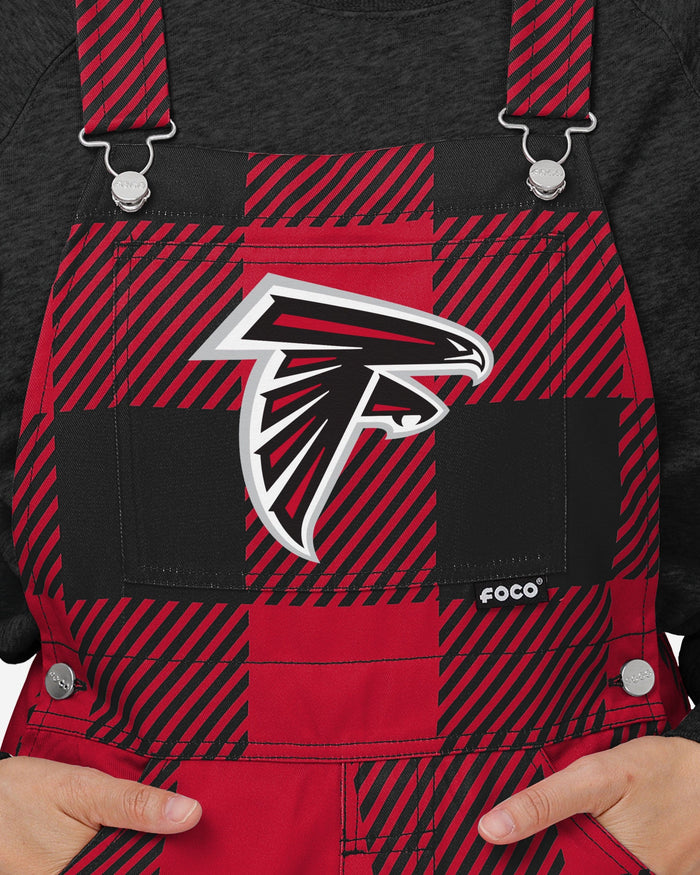 Atlanta Falcons Womens Plaid Bib Overalls FOCO - FOCO.com