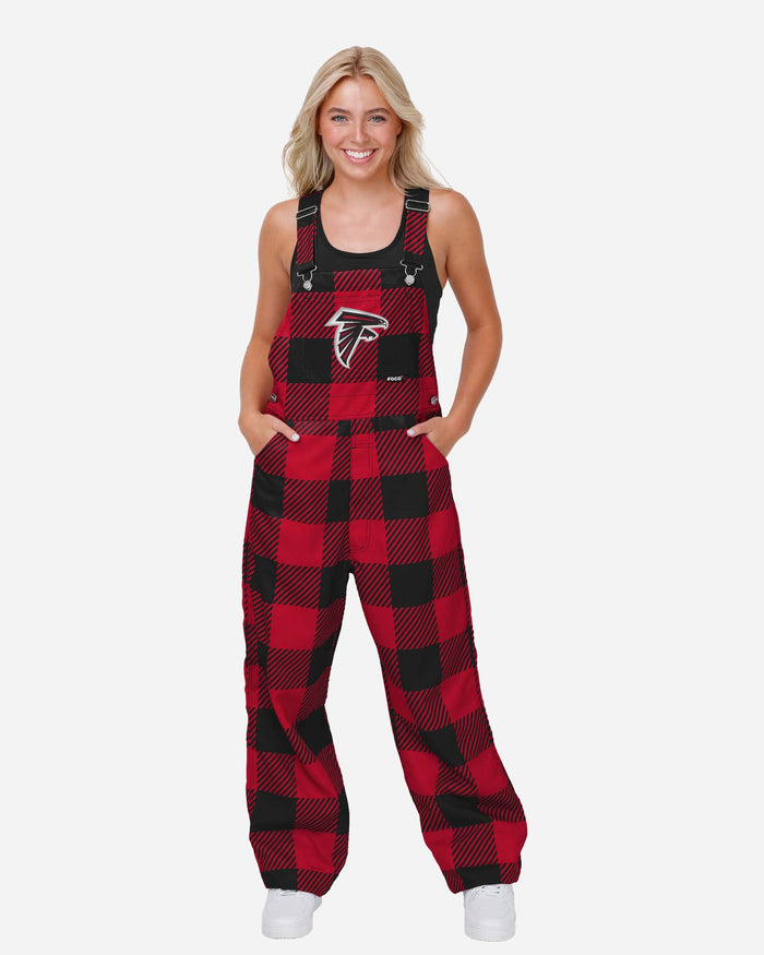 Atlanta Falcons Womens Plaid Bib Overalls FOCO XS - FOCO.com