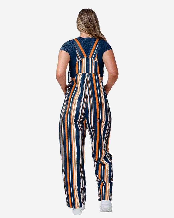 Chicago Bears Womens Hyper Stripe Bib Overalls FOCO - FOCO.com