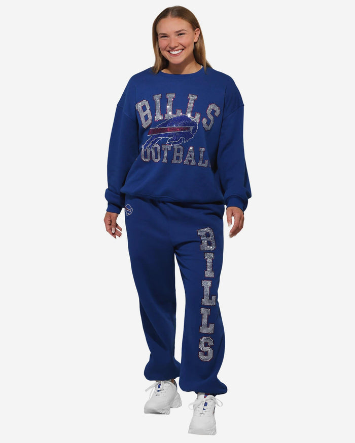 Buffalo Bills Womens Big Wordmark Rhinestone Sweatpants FOCO S - FOCO.com