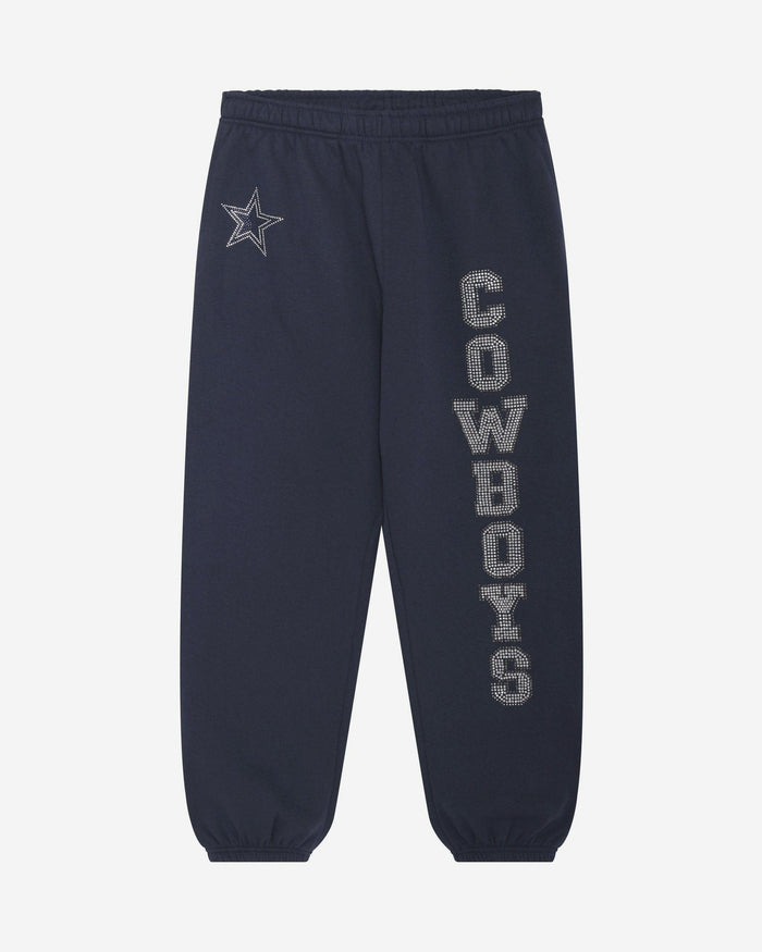 Dallas Cowboys Womens Big Wordmark Rhinestone Sweatpants FOCO S - FOCO.com