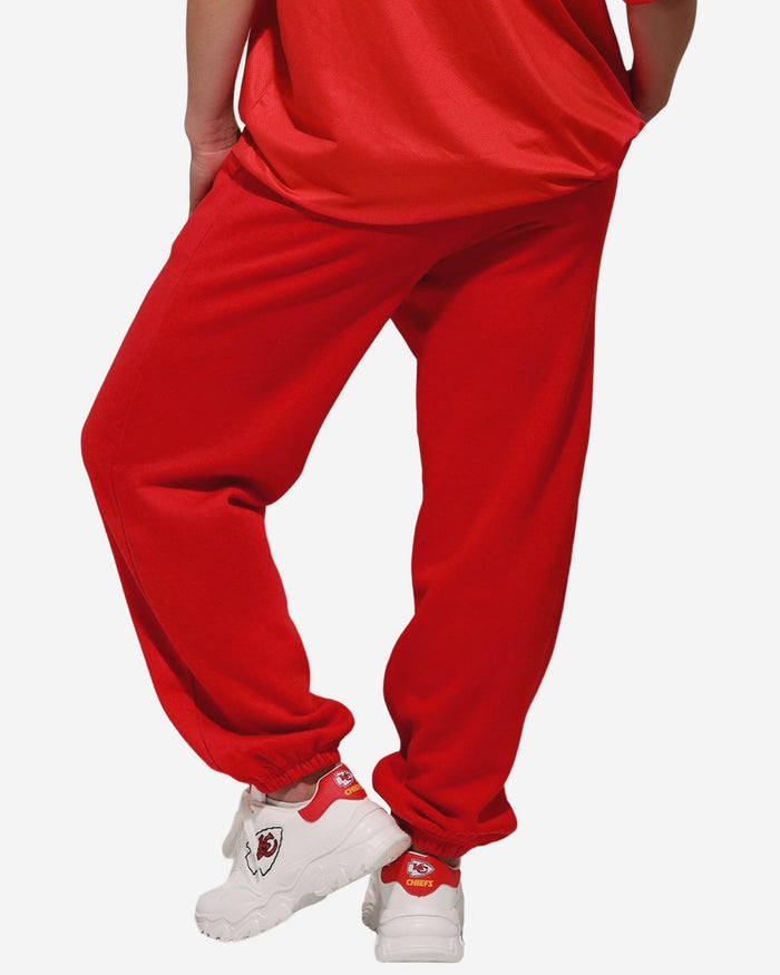 Kansas City Chiefs Womens Big Wordmark Rhinestone Sweatpants FOCO S - FOCO.com