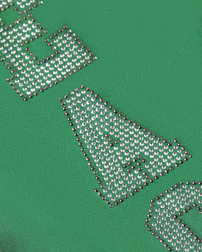 Philadelphia Eagles Retro Womens Big Wordmark Rhinestone Sweatpants FOCO S - FOCO.com