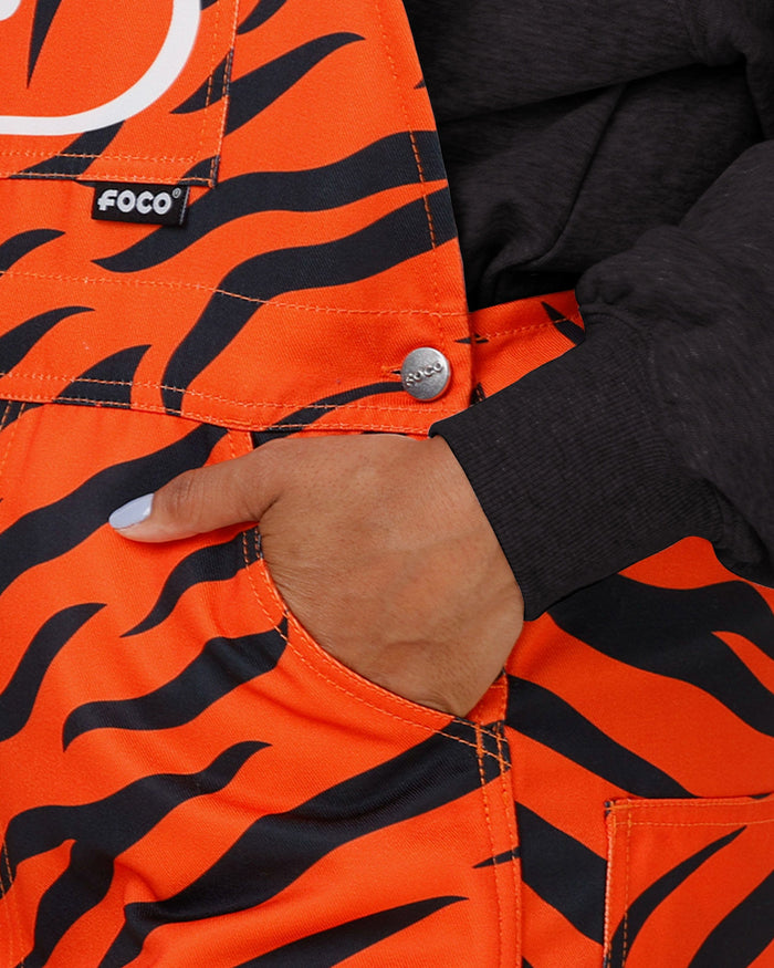 Cincinnati Bengals Womens Tiger Stripe Thematic Bib Overalls FOCO - FOCO.com