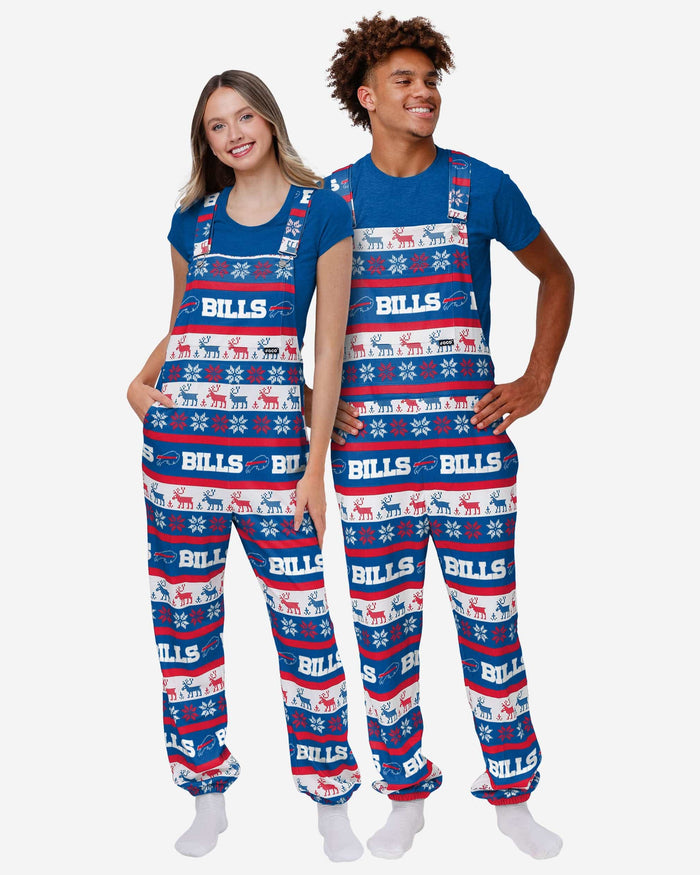 Buffalo Bills Womens Ugly Home Gating Bib Overalls FOCO - FOCO.com