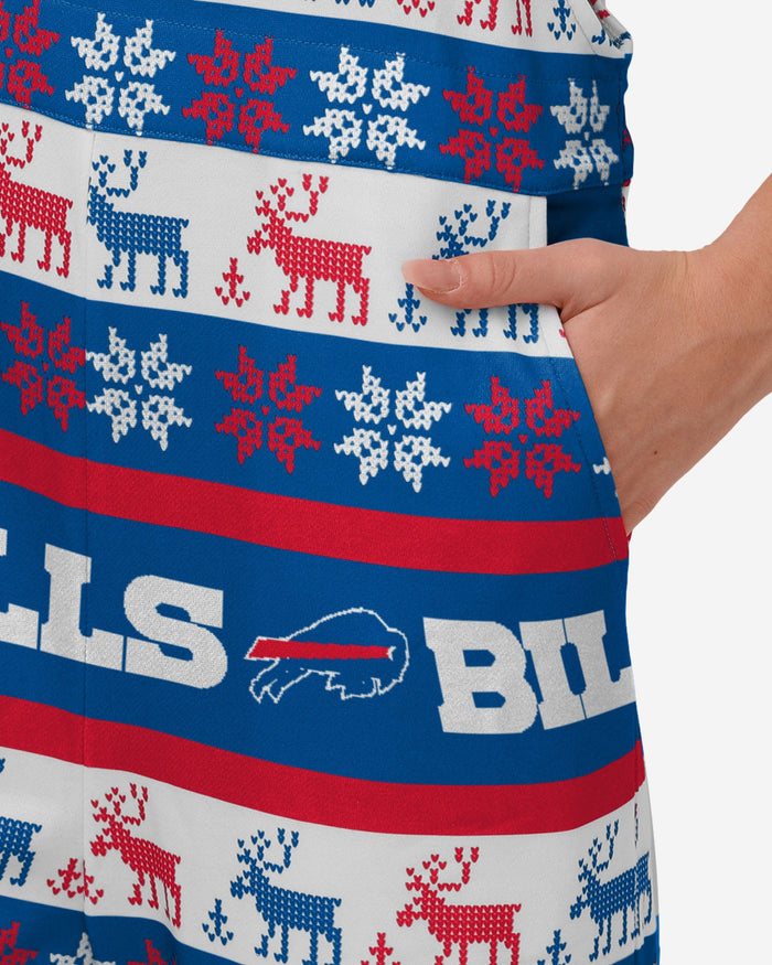 Buffalo Bills Womens Ugly Home Gating Bib Overalls FOCO - FOCO.com