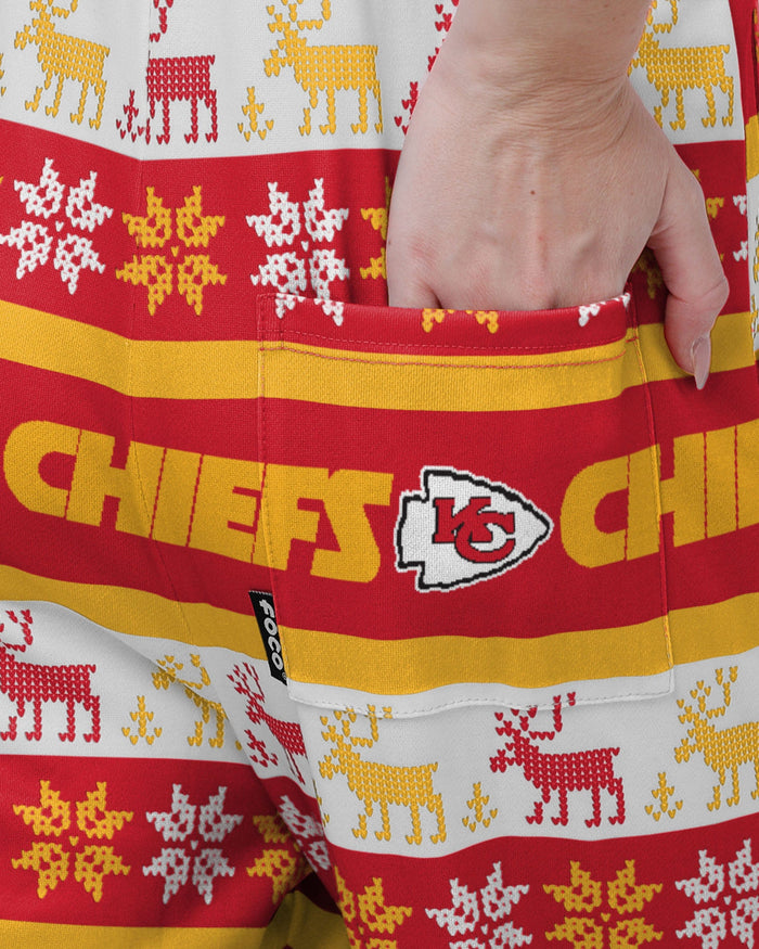 Kansas City Chiefs Womens Ugly Home Gating Bib Overalls FOCO - FOCO.com