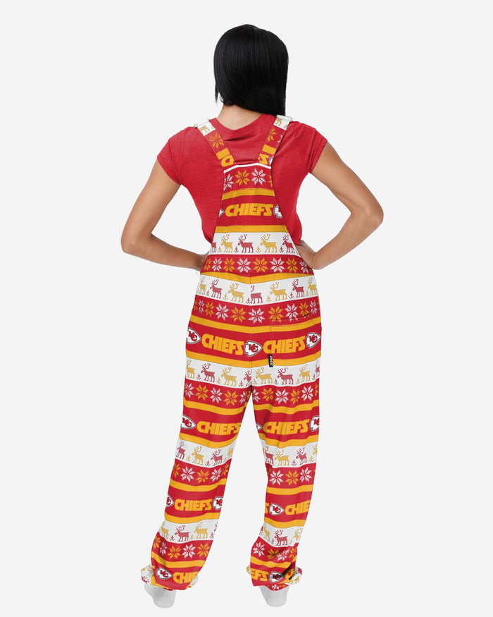 Kansas City Chiefs Womens Ugly Home Gating Bib Overalls FOCO - FOCO.com