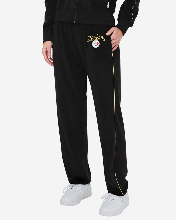 Pittsburgh Steelers Womens Velour Pants FOCO S - FOCO.com