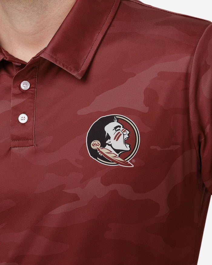 Florida State Seminoles Color Camo Polyester Polo FOCO - FOCO.com