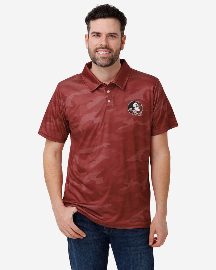 Florida State Seminoles Color Camo Polyester Polo FOCO S - FOCO.com