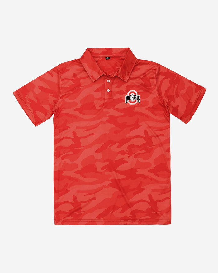 Ohio State Buckeyes Color Camo Polyester Polo FOCO - FOCO.com