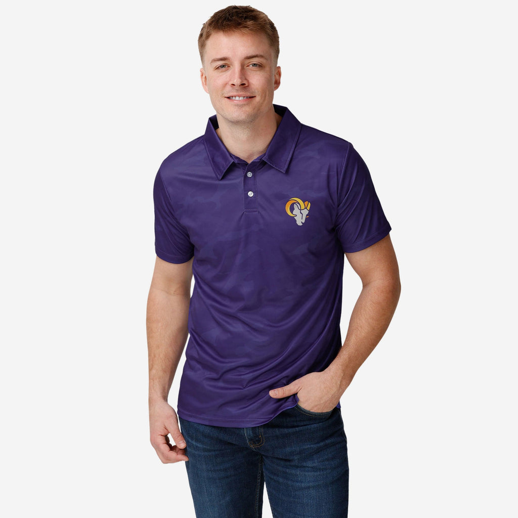 Los Angeles Rams Color Camo Polyester Polo FOCO S - FOCO.com