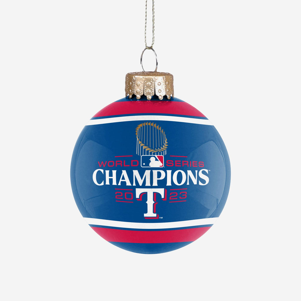 Texas Rangers 2023 World Series Champions Glass Ball Ornament FOCO - FOCO.com