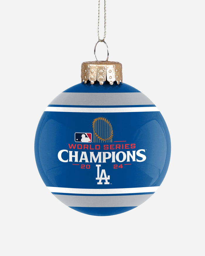 Los Angeles Dodgers 2024 World Series Champions Glass Ball Ornament FOCO - FOCO.com