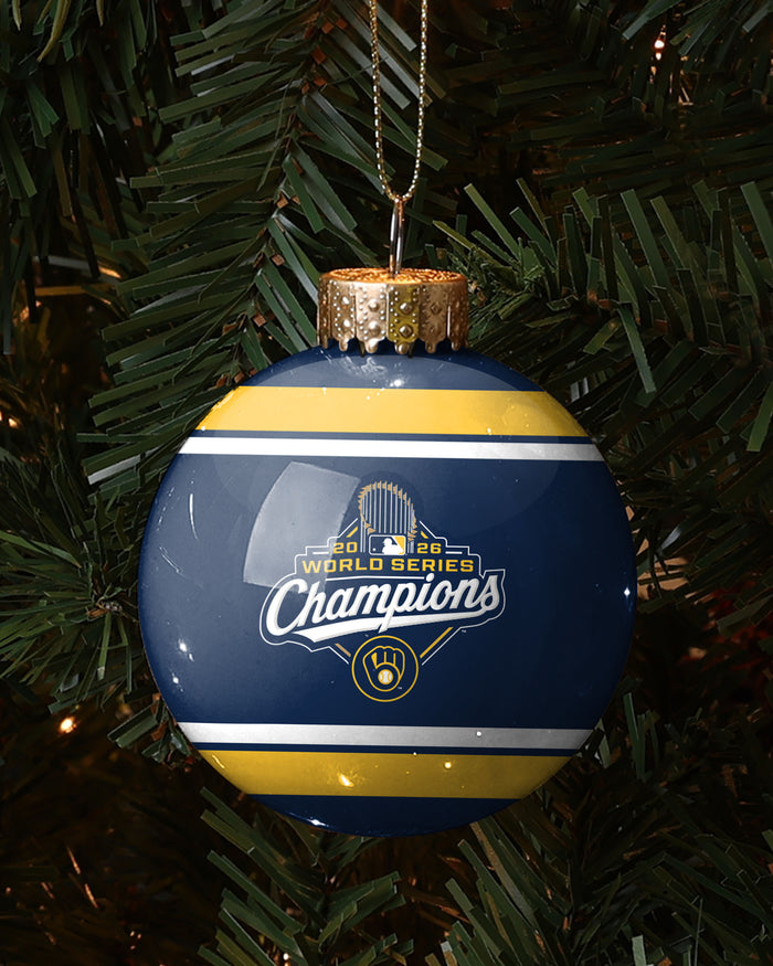 Milwaukee Brewers 2026 World Series Champions Glass Ball Ornament FOCO - FOCO.com