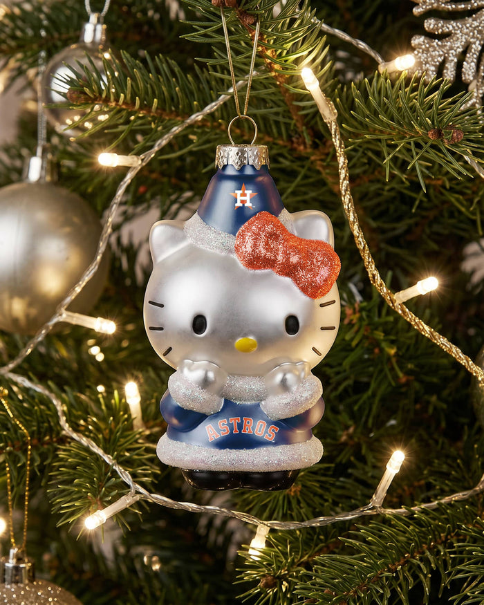Houston Astros Hello Kitty® Glitter Ornament FOCO - FOCO.com