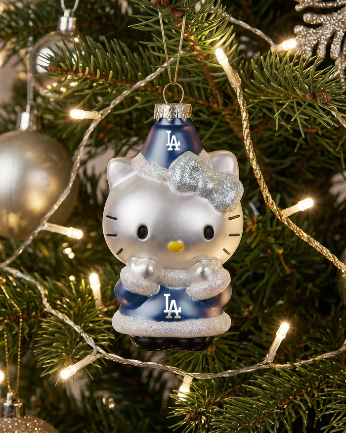 Los Angeles Dodgers Hello Kitty® Glitter Ornament FOCO - FOCO.com