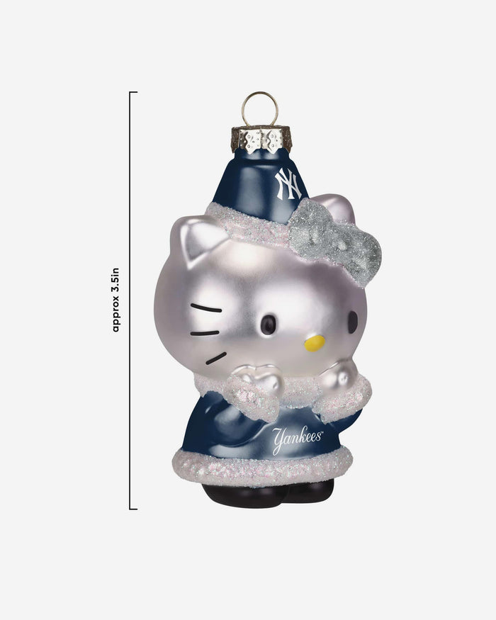 New York Yankees Hello Kitty® Glitter Ornament FOCO - FOCO.com