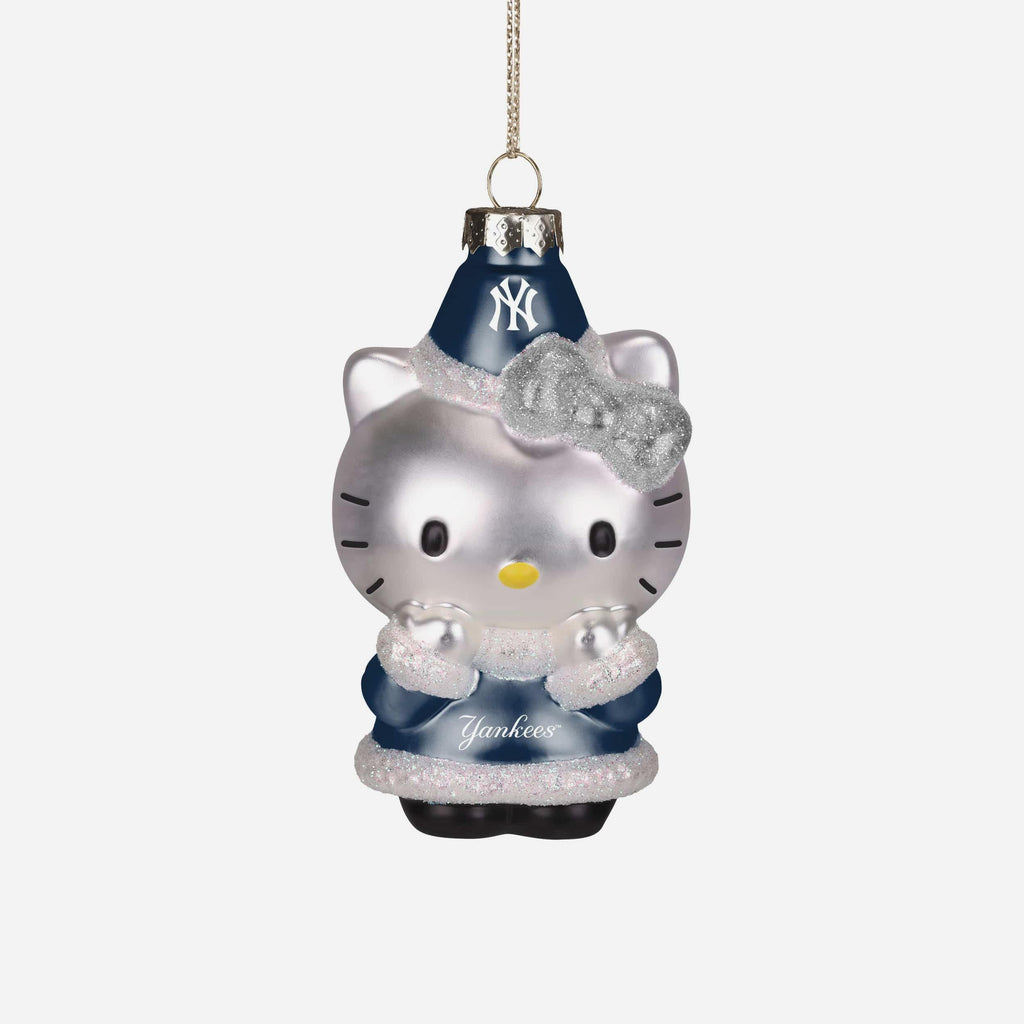New York Yankees Hello Kitty® Glitter Ornament FOCO - FOCO.com