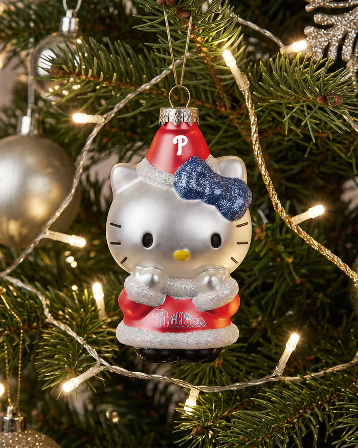 Philadelphia Phillies Hello Kitty® Glitter Ornament FOCO - FOCO.com