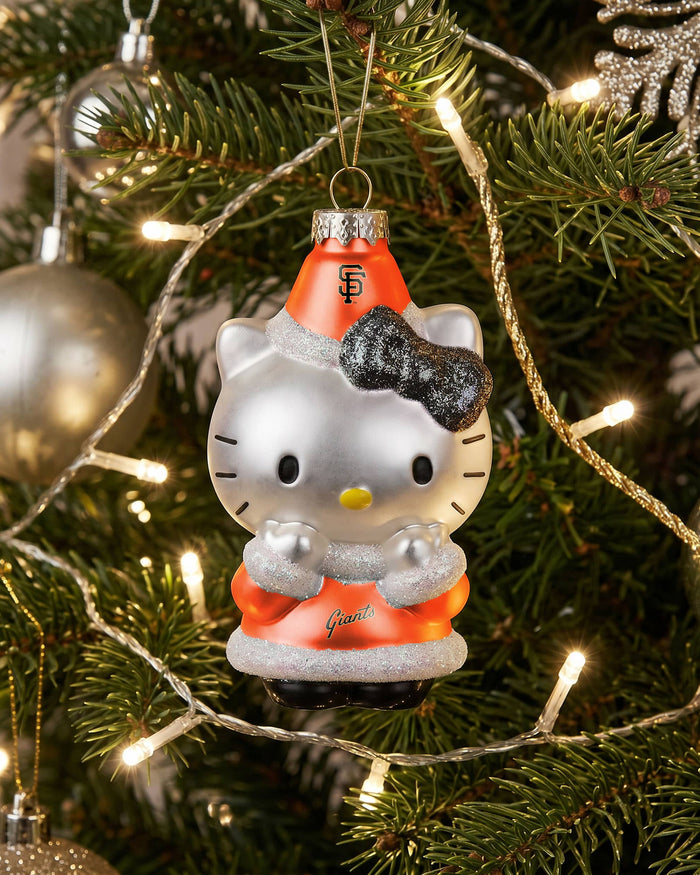 San Francisco Giants Hello Kitty® Glitter Ornament FOCO - FOCO.com