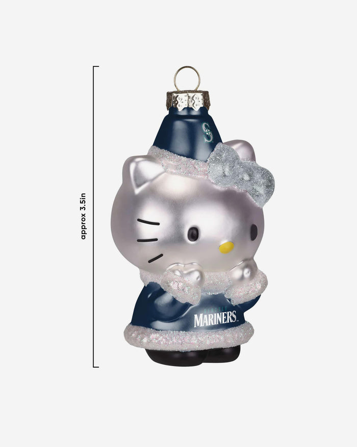 Seattle Mariners Hello Kitty® Glitter Ornament FOCO - FOCO.com