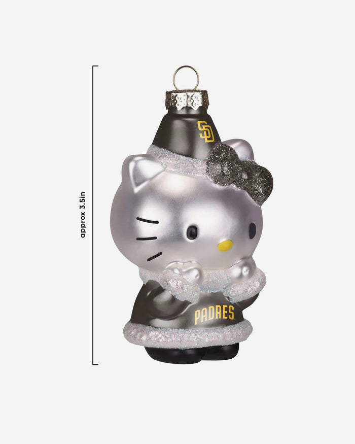 San Diego Padres Hello Kitty® Glitter Ornament FOCO - FOCO.com