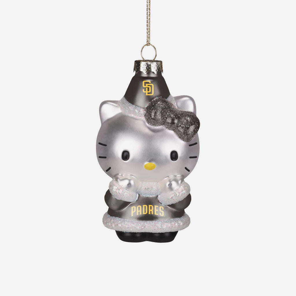 San Diego Padres Hello Kitty® Glitter Ornament FOCO - FOCO.com