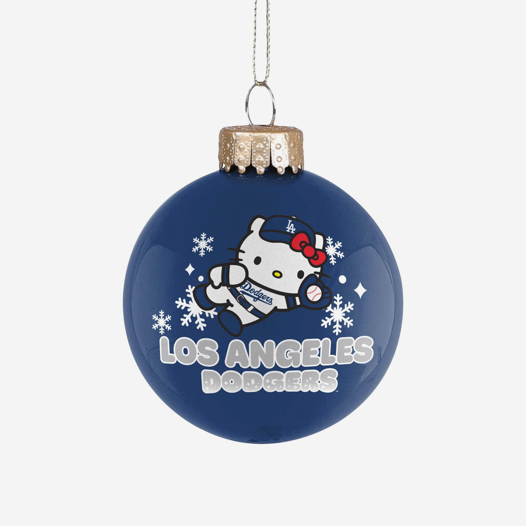 Los Angeles Dodgers Hello Kitty® Glass Ball Ornament FOCO - FOCO.com