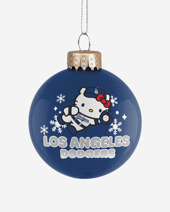 Los Angeles Dodgers Hello Kitty® Glass Ball Ornament FOCO - FOCO.com