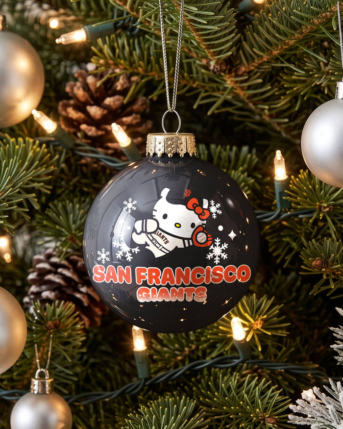 San Francisco Giants Hello Kitty® Glass Ball Ornament FOCO - FOCO.com