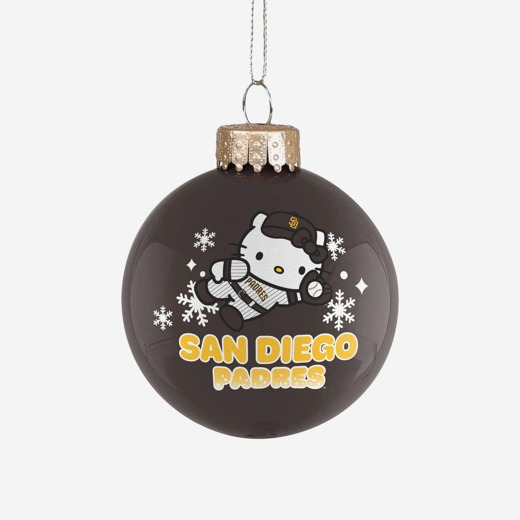 San Diego Padres Hello Kitty® Glass Ball Ornament FOCO - FOCO.com