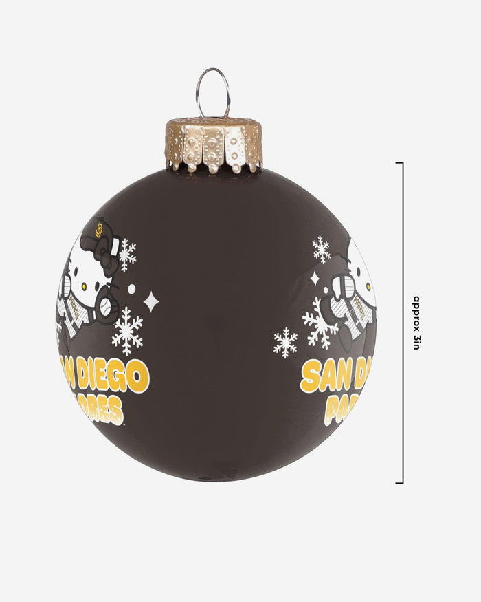San Diego Padres Hello Kitty® Glass Ball Ornament FOCO - FOCO.com