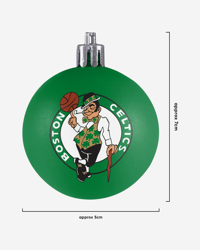 Boston Celtics 12 Pack Ball Ornament Set Foco - FOCO.com